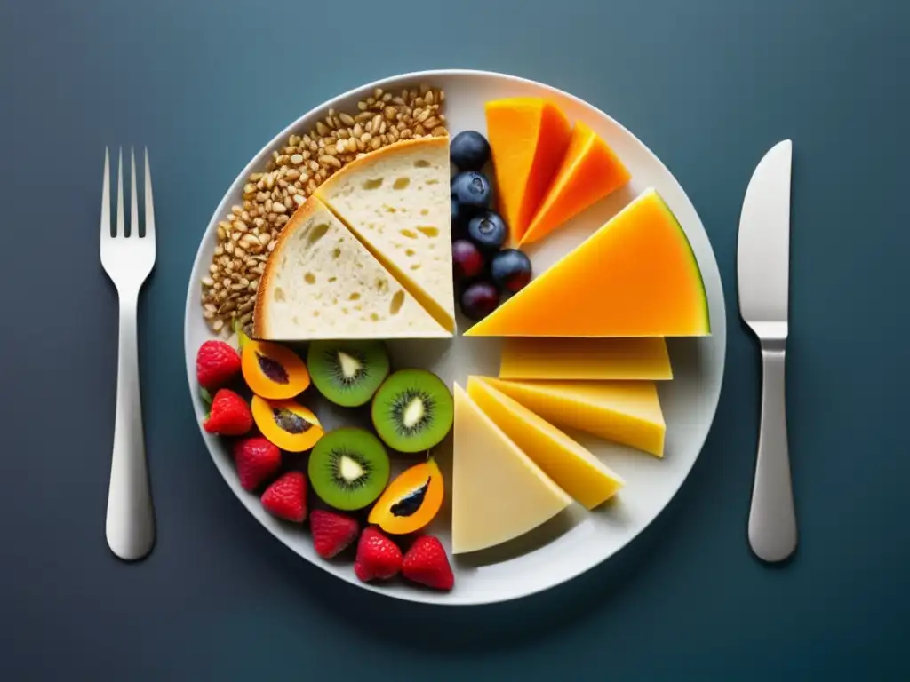 Platos divididos: alimentos sin gluten vs