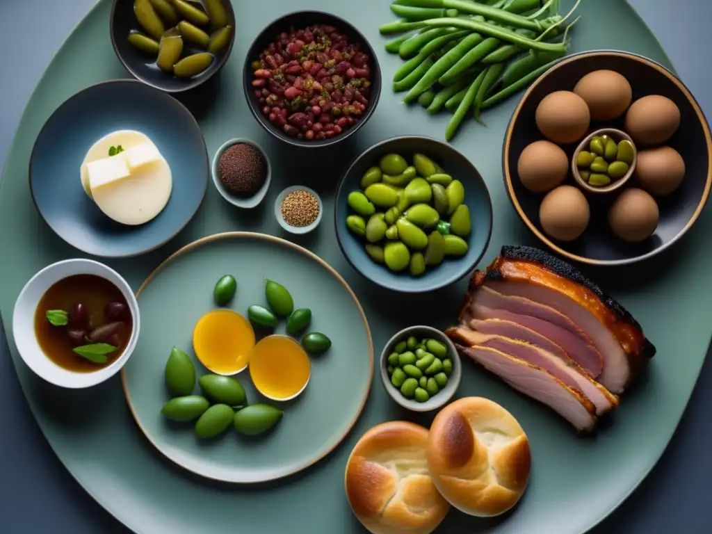 Los Sabores Escondidos en la Cocina Luxemburguesa: Plato de comida tradicional luxemburguesa con Judd mat Gaardebounen, Kachkeis y Kniddelen