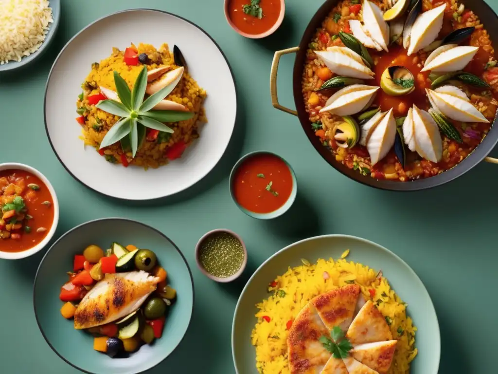 Cocina Mediterránea: Platos icónicos de La paella valenciana, El gazpacho andaluz y La moussaka griega