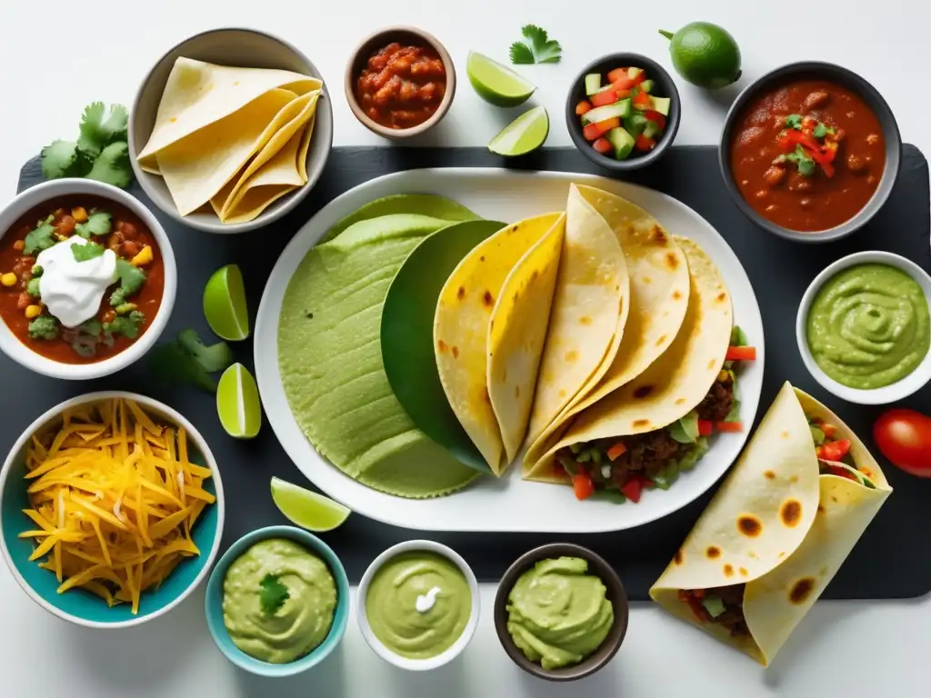 Cocina mexicana en Estados Unidos: variedad de platos coloridos y vibrantes que fusionan sabores auténticos y contemporáneos