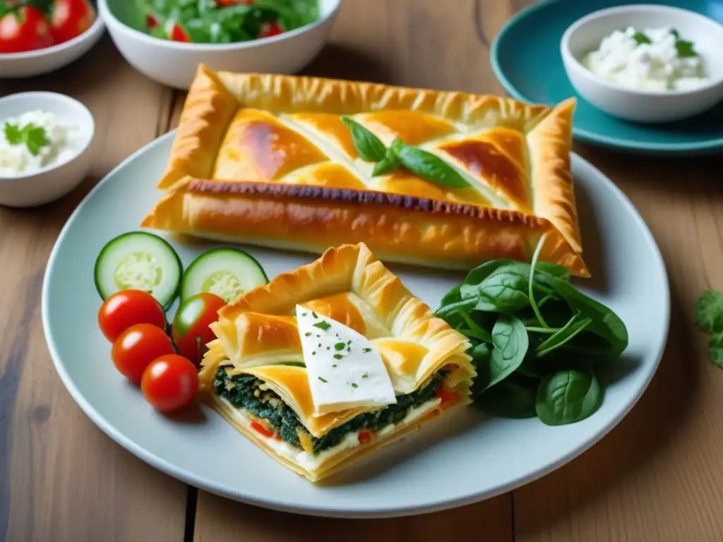 Platos típicos de la cocina búlgara: Banitsa, Shopska Salad y salsa de pimiento rojo