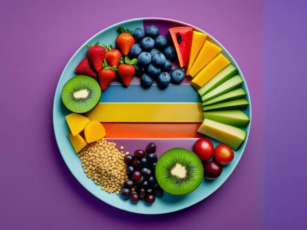 Comida vegana para niños: platos nutritivos y deliciosos con ingredientes vibrantes y coloridos