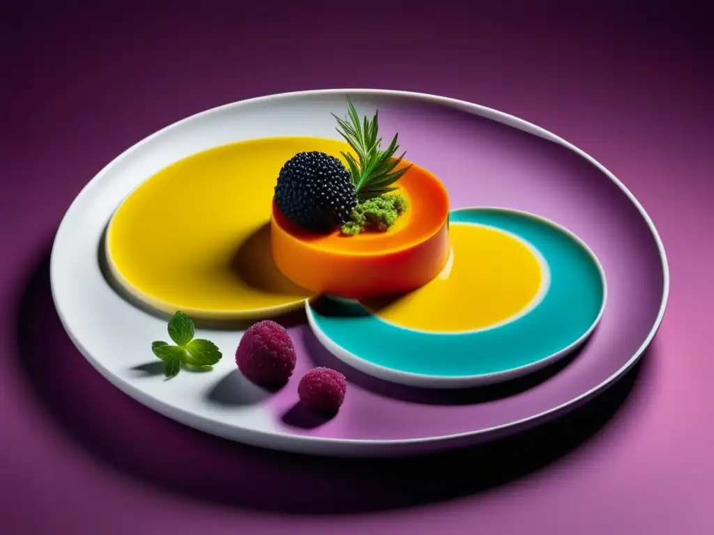 Plato de comida vibrante creado por Massimo Bottura