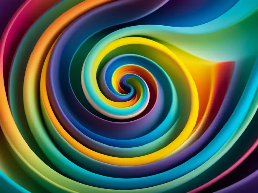 Colorantes alimentarios en panadería: Swirl vibrante y minimalista en 8k, representando la creatividad y riqueza de colores en la cocina