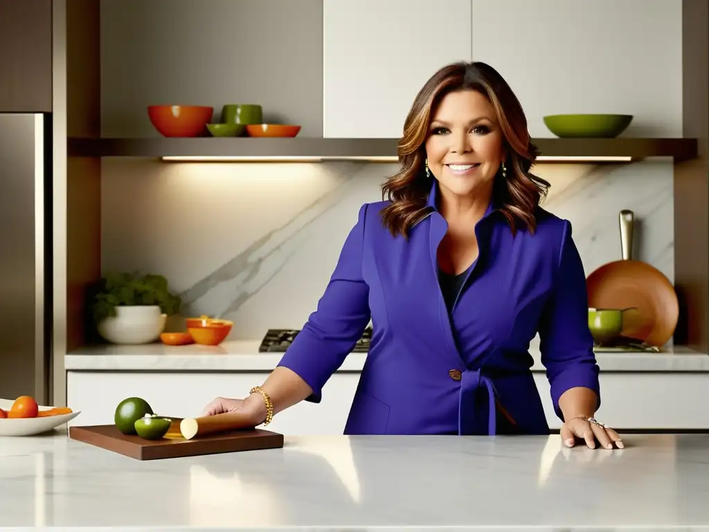 Rachael Ray: Chef que conquistó TV americana en vibrante cocina, expresando pasión y expertise culinaria