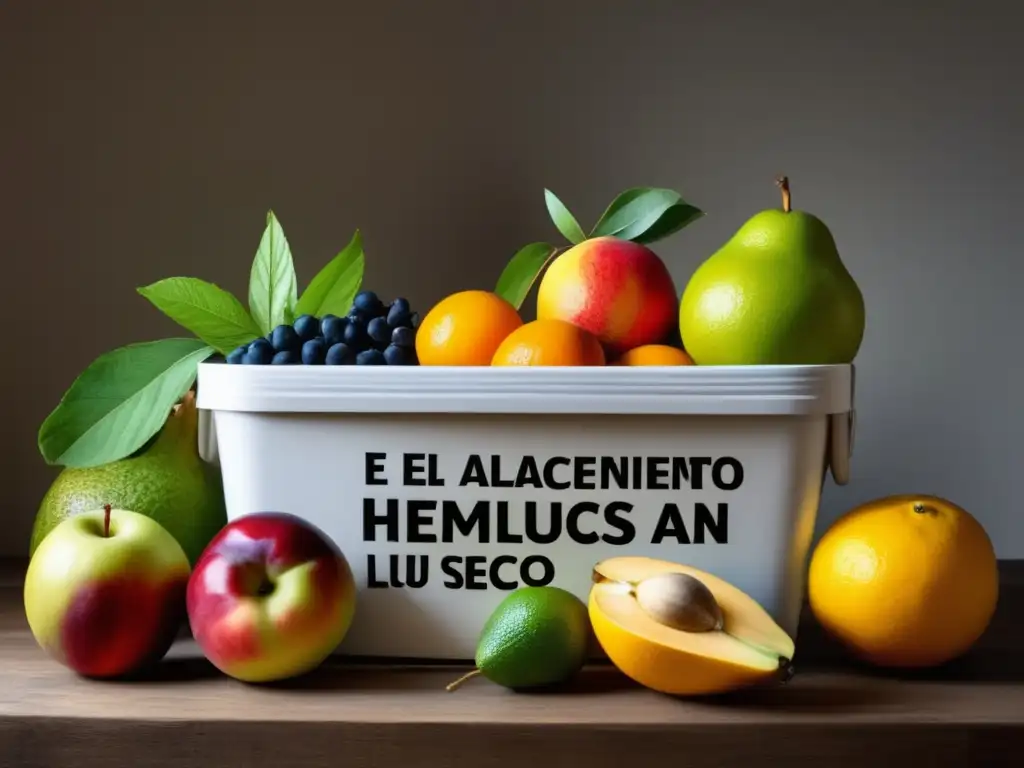 Recipientes herméticos y almacenamiento de frutas deshidratadas