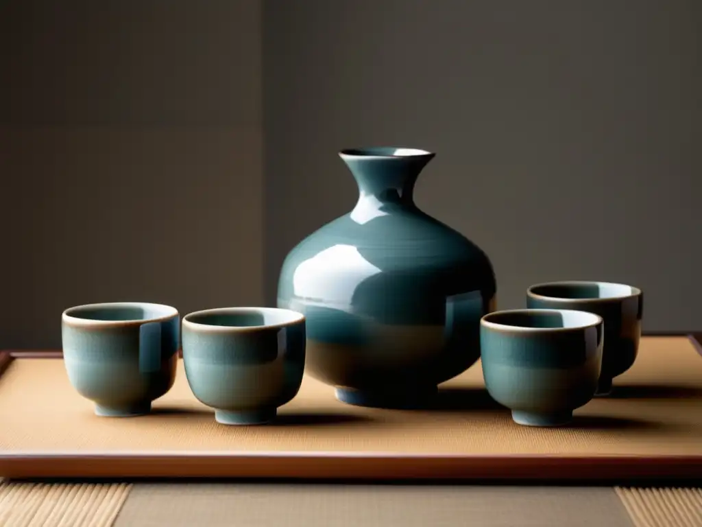 Imágen de un set de sake japonés: elegante, minimalista y con historia