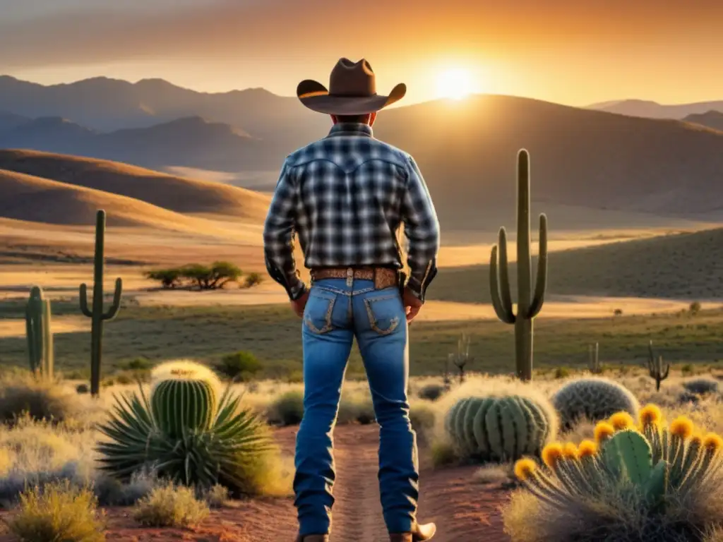 Rodeo y Barbecue en Texas: un cowboy solitario en un paisaje texano impresionante