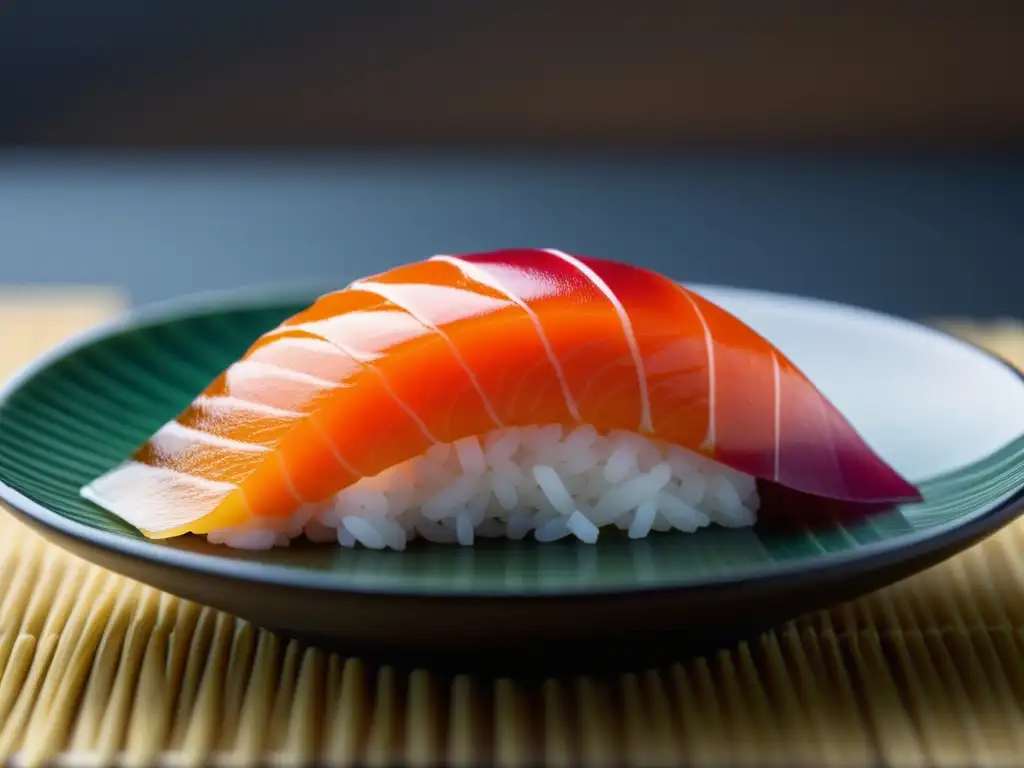 Delicioso sushi nigiri, una obra de arte de la cocina asiática