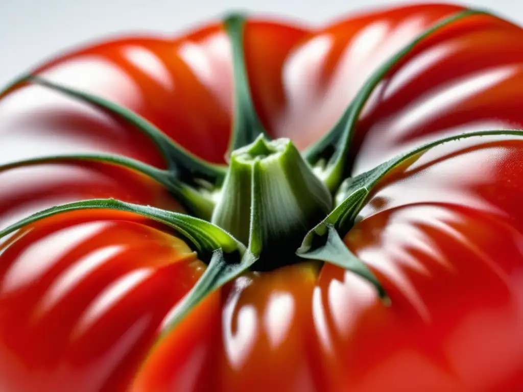 Tomate rojo vibrante en superficie blanca: ¿Cómo elegir las mejores verduras en el mercado? Guía paso a paso