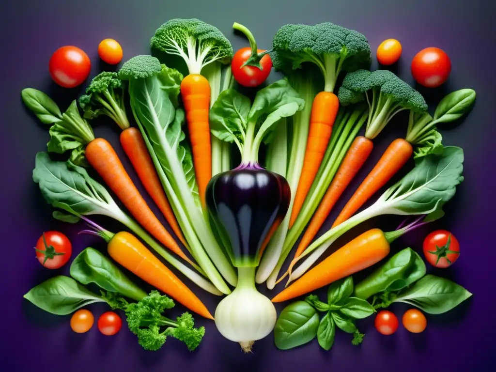 Imagen 8k de verduras y hortalizas con beneficios nutricionales