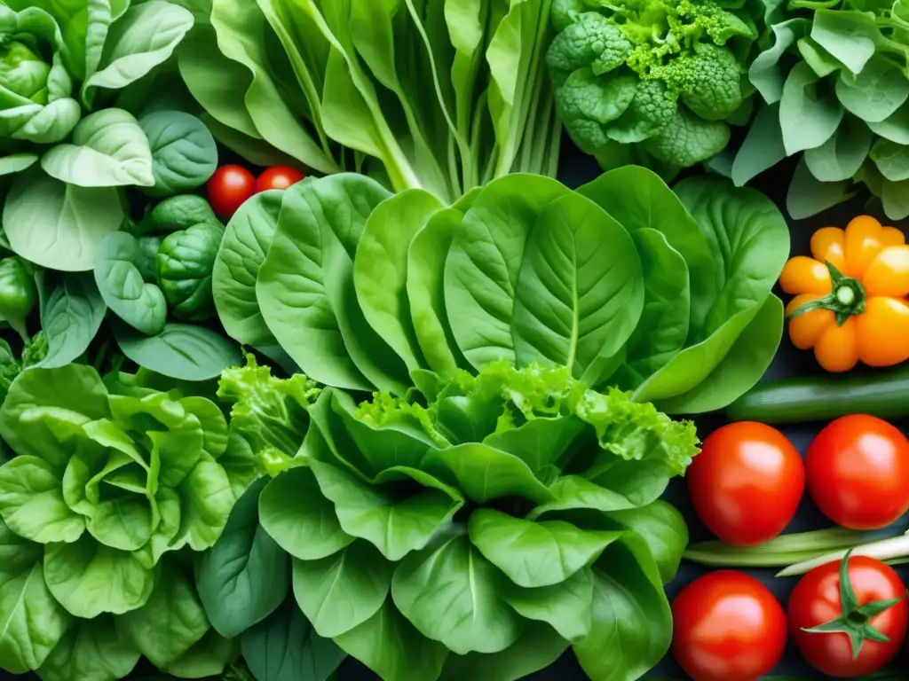 Cultivar verduras y hortalizas en casa: imagen 8K de un jardín con hojas vibrantes y detalladas