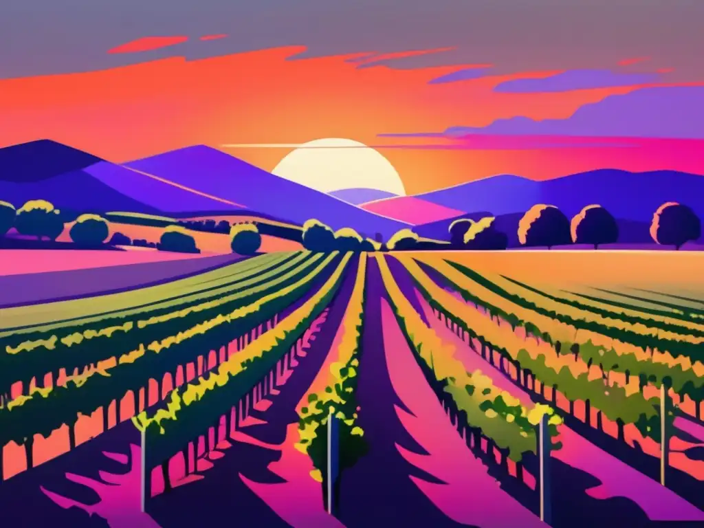 Vinos Veganos: Enigma de un Viñedo al Atardecer