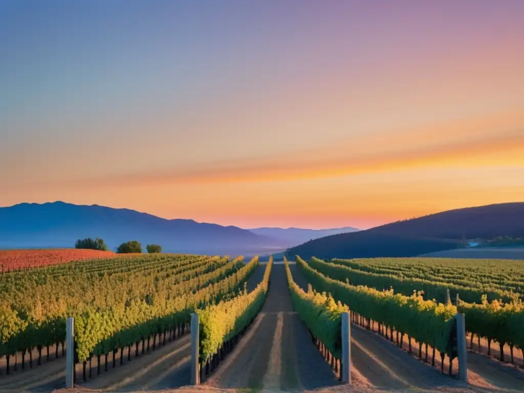 Vinos de Canadá: Descubrimiento sorprendente - Viñedo al atardecer