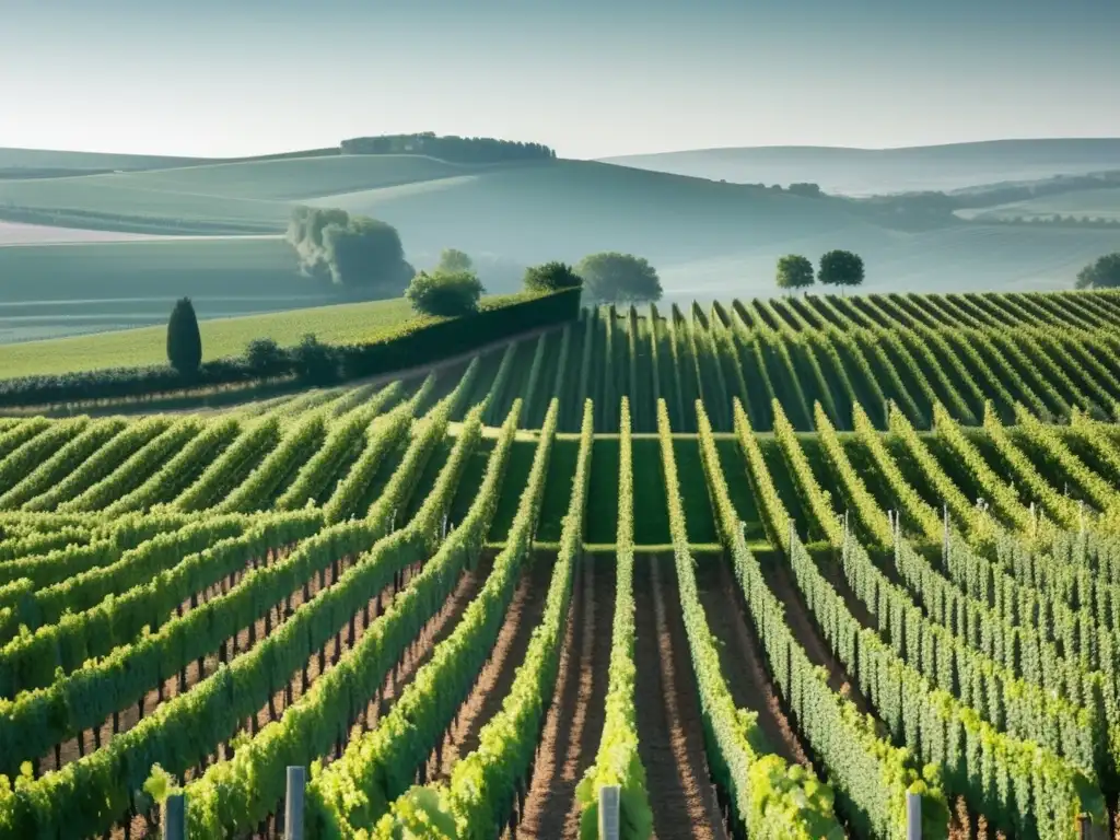 Los Vinos de Borgoña: Un Legado Vinícola Francés - Paisaje impresionante de un viñedo en la región de Borgoña, Francia