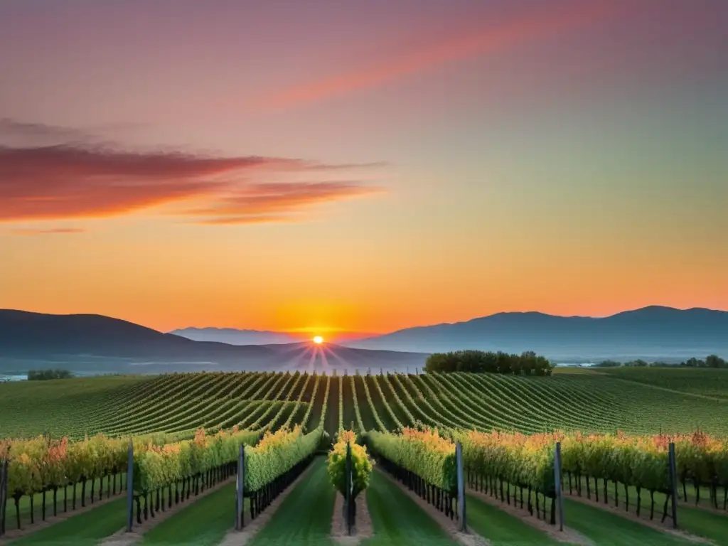 Vinos de Canadá: Descubrimiento sorprendente en viñedos al atardecer