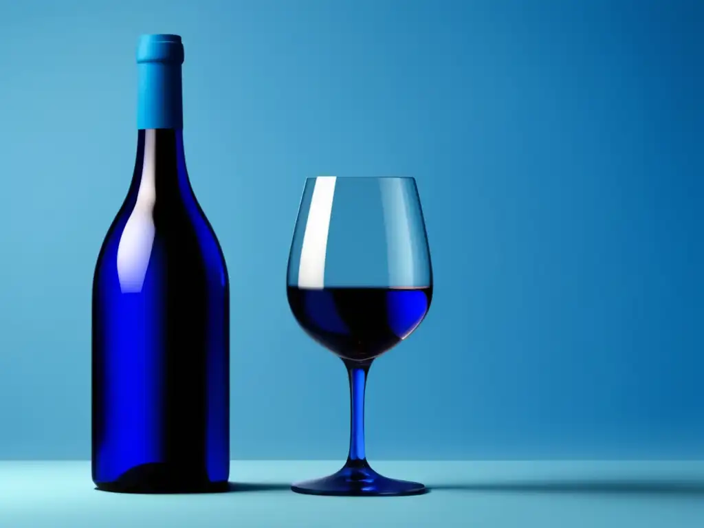 Vinos Azules: Minimalista y elegante representación abstracta de vino azul