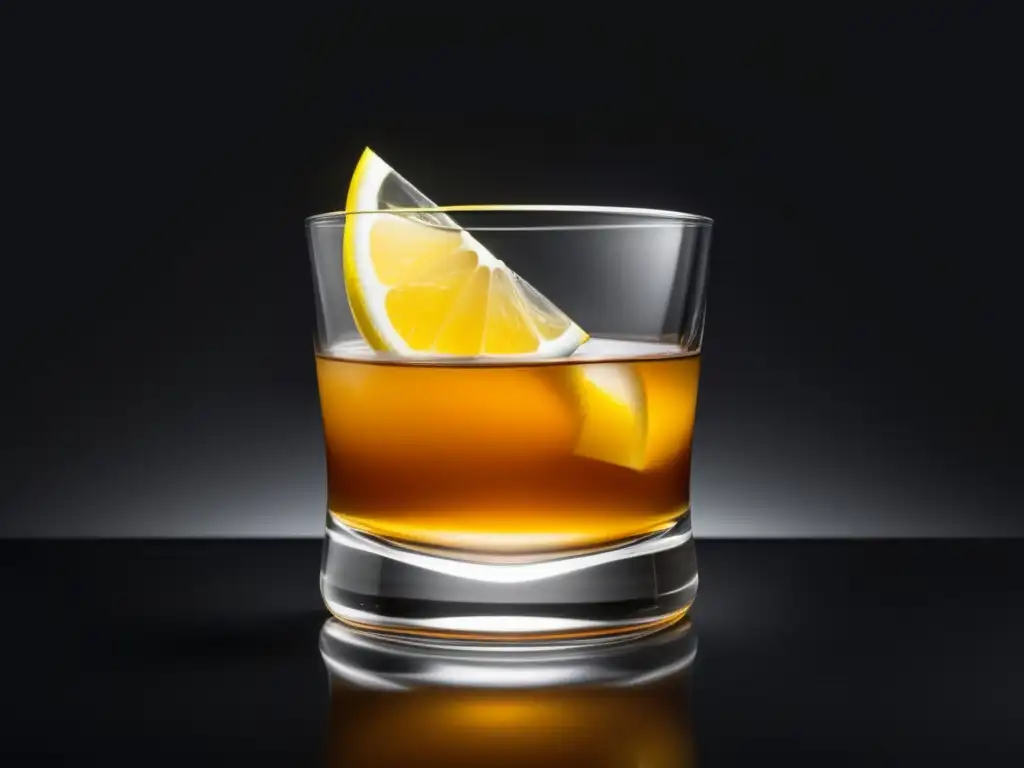 Imagen: Cómo Preparar un Auténtico Whisky Sour en un Elegante Vaso de Cristal