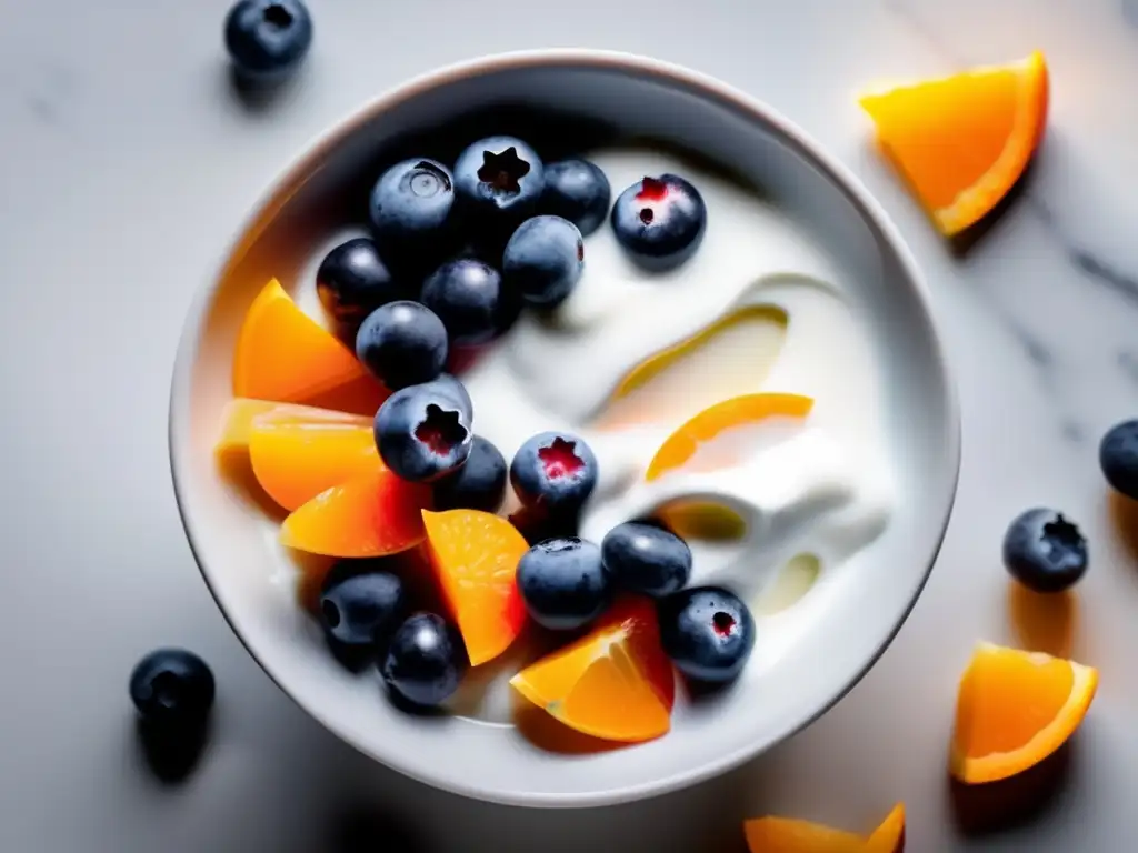 Bowl de yogur griego con frutas mediterráneas - Beneficios del yogur griego en la Cocina Mediterránea